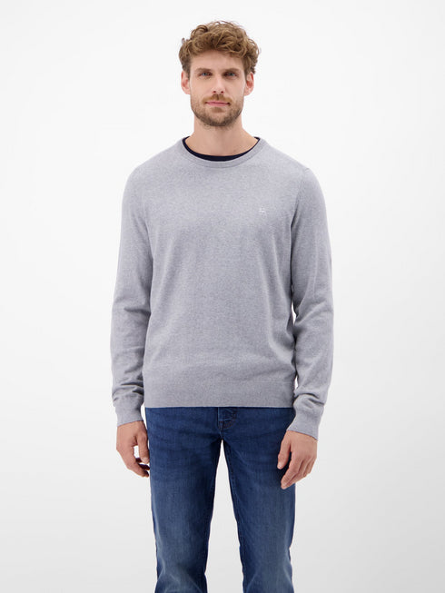 Lerros Men’s Knitted Round Neck Sweater – Modern Slim Fit – 2595004